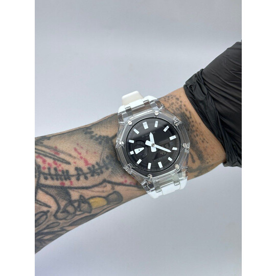 Custom Original G-Shock GA2100 Mod • Clear White AP Full Set • 45mm